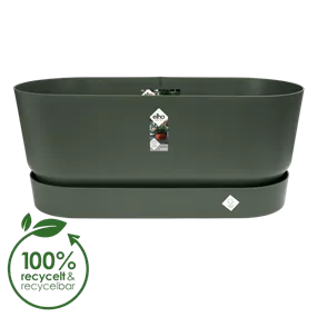 Pflanzgefäß Greenville mit Untersetzer und Rollen