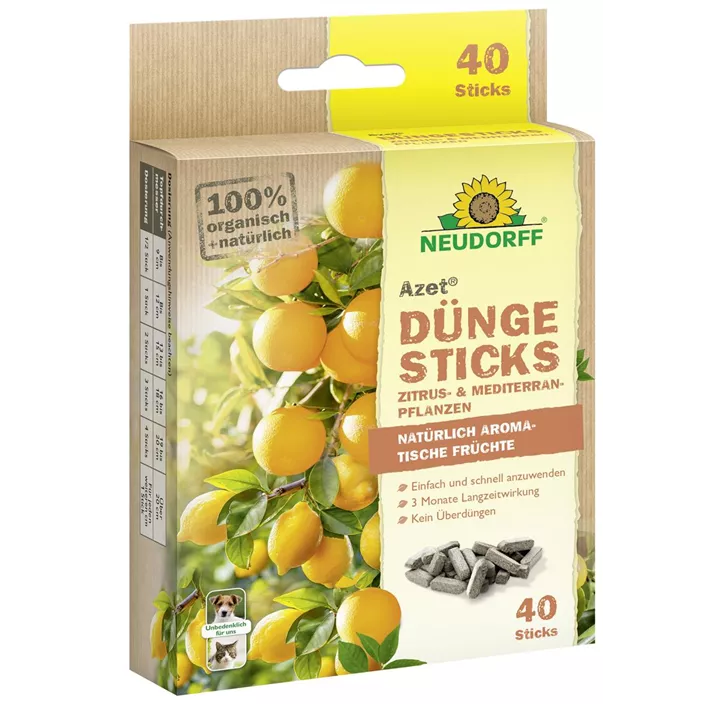 Azet Düngesticks für Zitrus- und Mediterranpflanzen