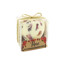 Badekugel 50g. mit Rosenblütenblätter