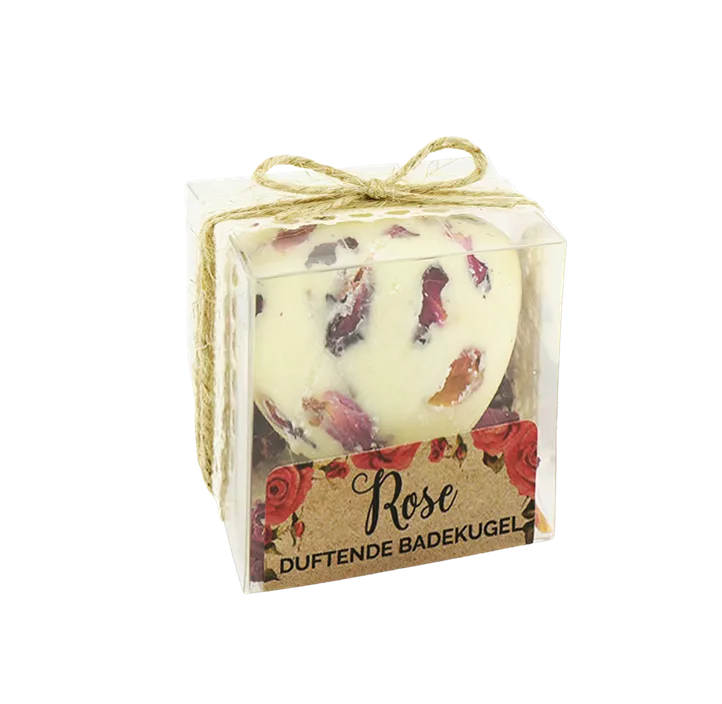 Badekugel 50g. mit Rosenblütenblätter