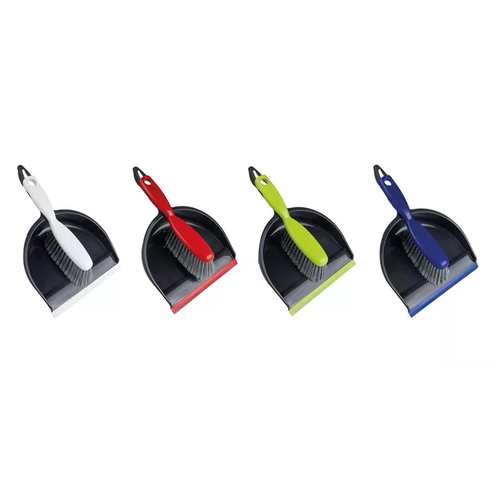 Staubschaufel-Set Kunststoff mit Gummilippe