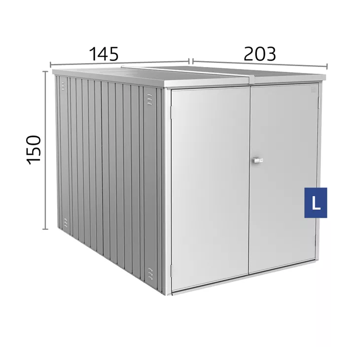 MiniGarage Größe L, quarzgrau