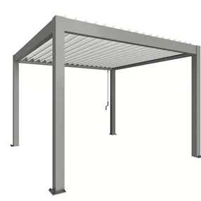 Pergola 3,5 x 3,5 , quarzgrau-metallic-weiss