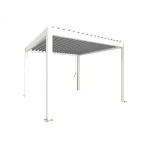 Pergola 3,5 x 3,5 , weiß-silber-metallic