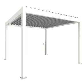 Pergola 3,5 x 3,5 , weiß-silber-metallic