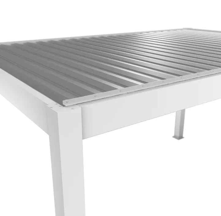 Pergola 3,5 x 3,5 , weiß-silber-metallic
