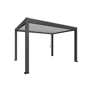 Pergola 4 x 3, dunkelgrau-metallic-weiss
