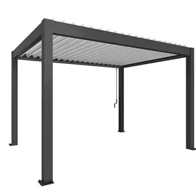 Pergola 4 x 3, dunkelgrau-metallic-weiss