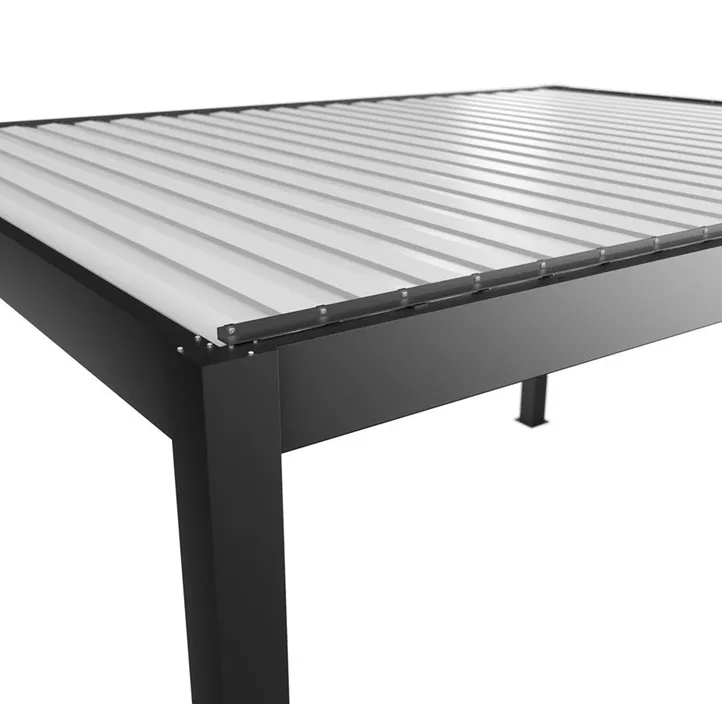 Pergola 4 x 3,5 , dunkelgrau-metallic-weiss