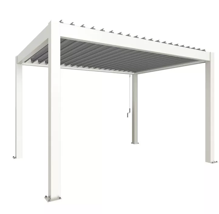 Pergola 4 x 3, weiß-silber-metallic