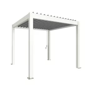Pergola 3 x 3, weiß-silber-metallic