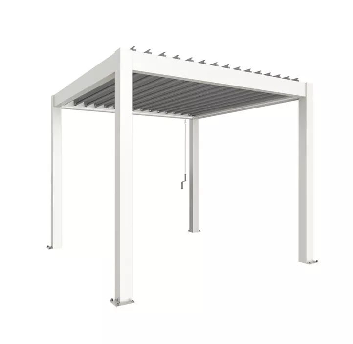 Pergola 3 x 3, weiß-silber-metallic