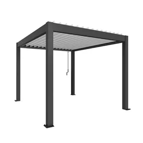 Pergola 3 x 3,5 , dunkelgrau-metallic-weiss