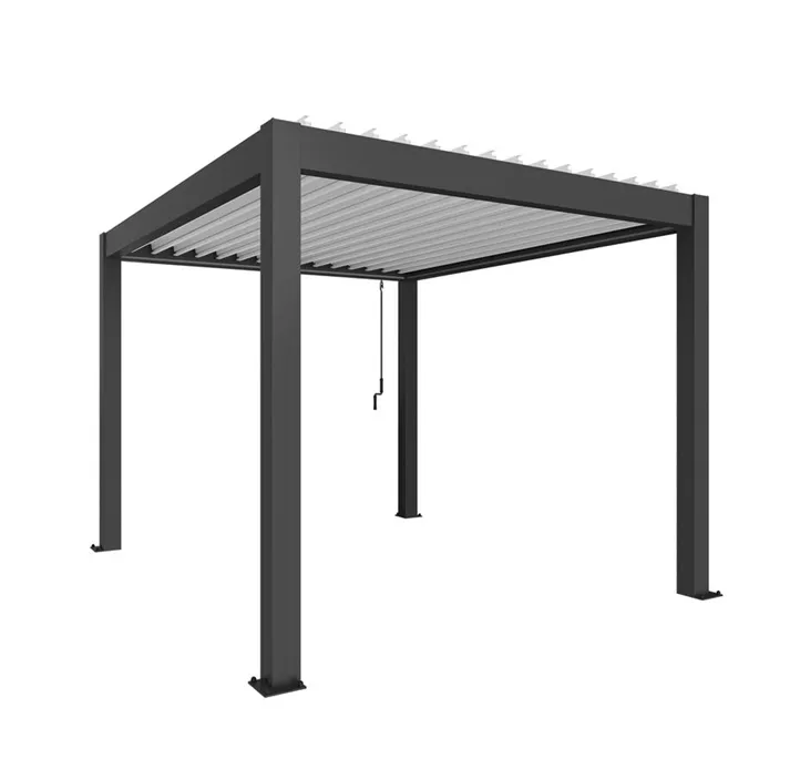 Pergola 3 x 3,5 , dunkelgrau-metallic-weiss