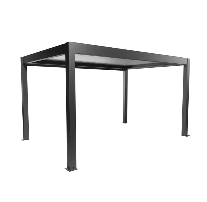 Pergola 4,5 x 3, dunkelgrau-silber-metallic