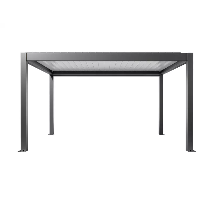 Pergola 4,5 x 3, dunkelgrau-metallic-weiss