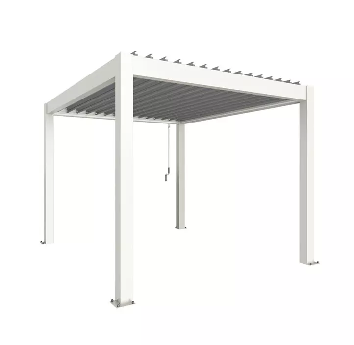 Pergola 3 x 3,5 , weiß-silber-metallic