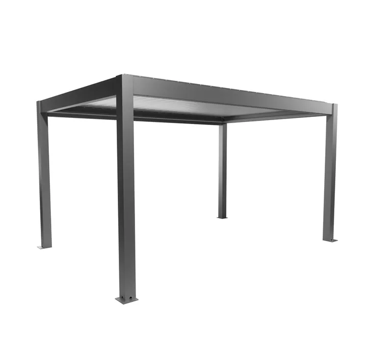 Pergola 4,5 x 3, quarzgrau-silber-metallic