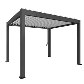 Pergola 3,5 x 3, dunkelgrau-metallic-weiss