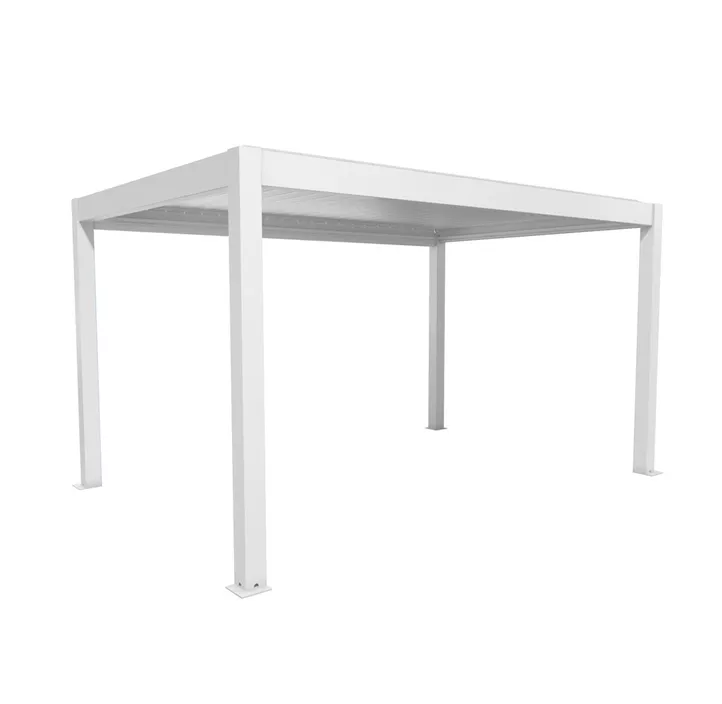 Pergola 4,5 x 3, weiß-silber-metallic