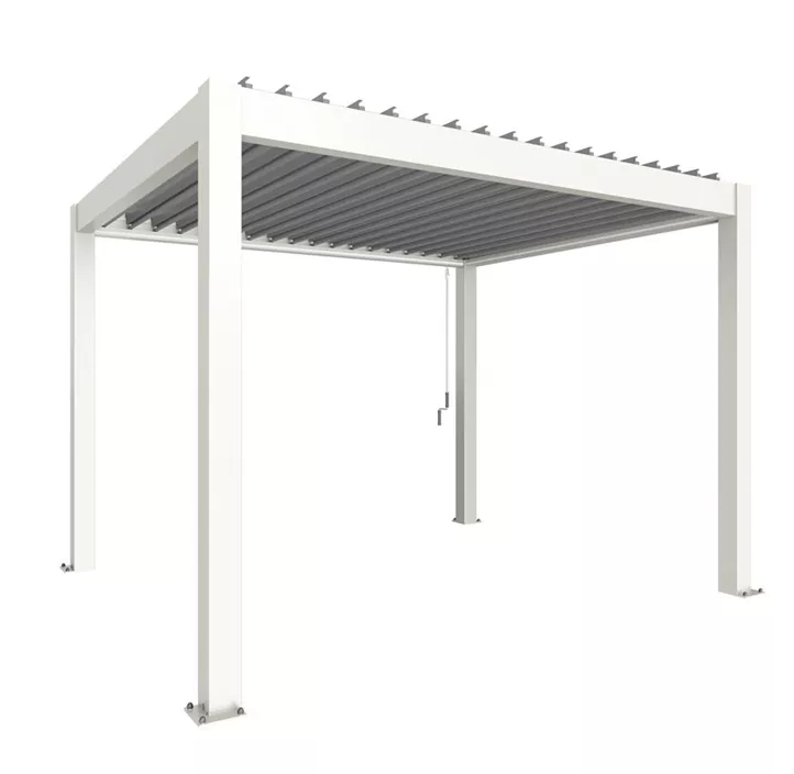 Pergola 3,5 x 3, weiß-silber-metallic