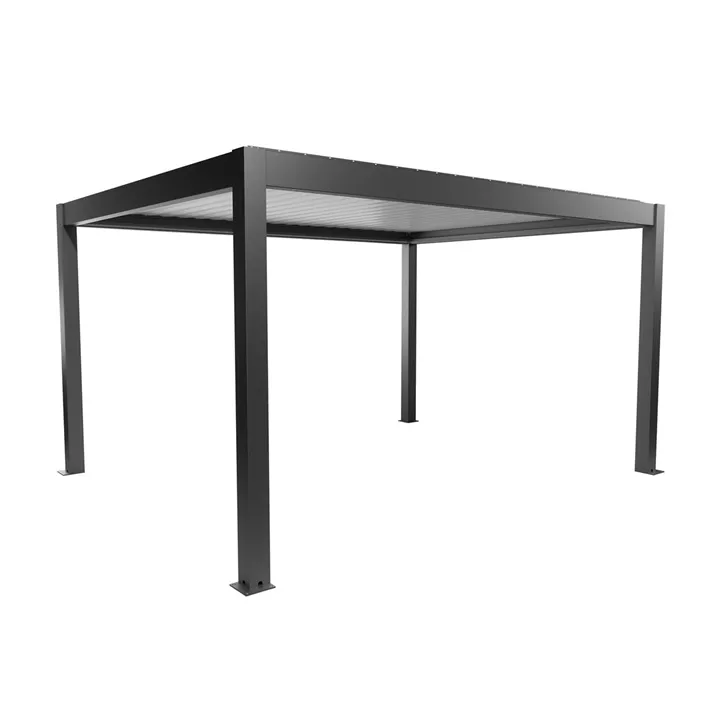 Pergola 4,5 x 3,5 , dunkelgrau-metallic-weiss