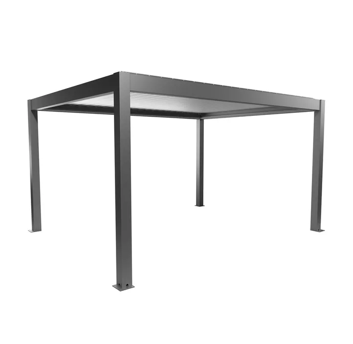 Pergola 4,5 x 3,5 , quarzgrau-silber-metallic