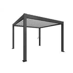 Pergola 3,5 x 3,5 ,dunkelgrau-metallic-weiss