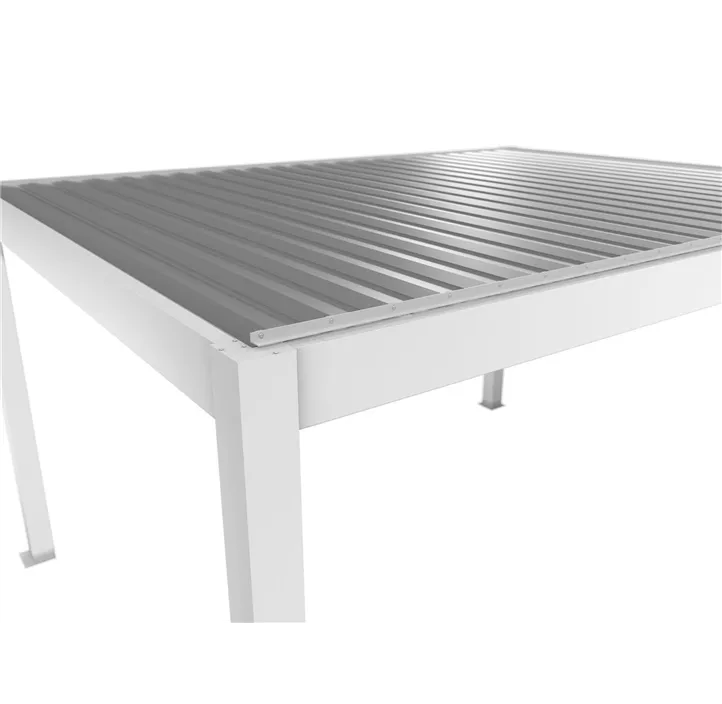 Pergola 4,5 x 3,5 , weiß-silber-metallic