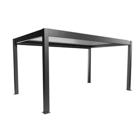 Pergola 5 x 3, dunkelgrau-silber-metallic