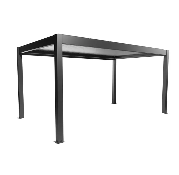 Pergola 5 x 3, dunkelgrau-silber-metallic