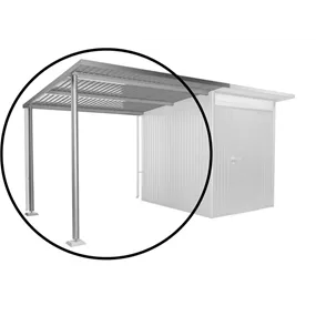 Seitendach Größe L,silber