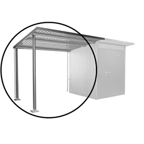 Seitendach Größe L, quarzgrau