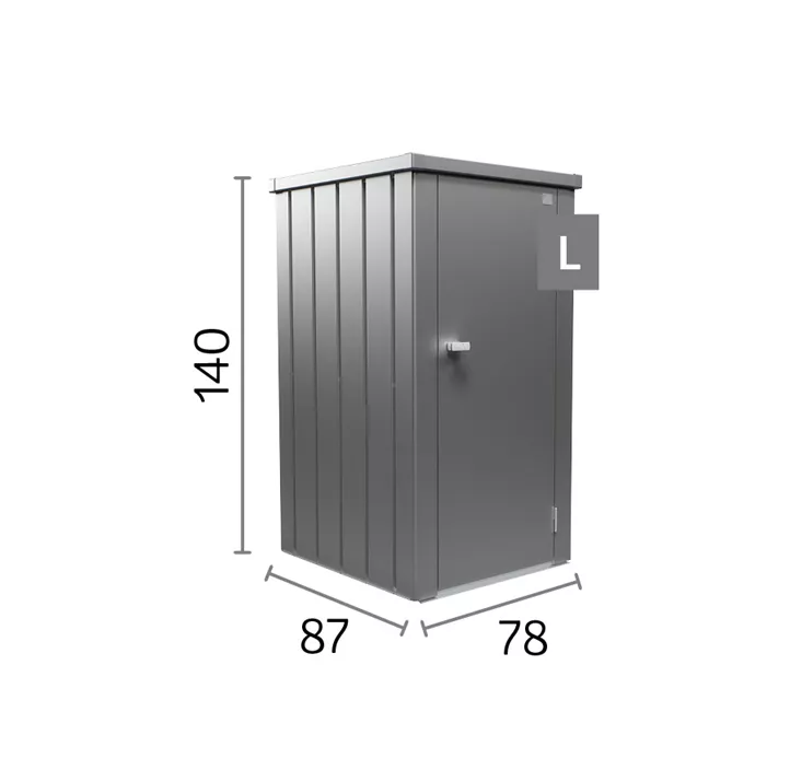 Terrassenschrank Julia Größe L, silber