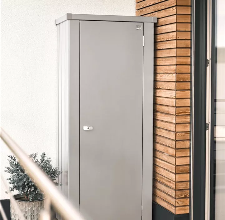Terrassenschrank Julia Größe L, silber
