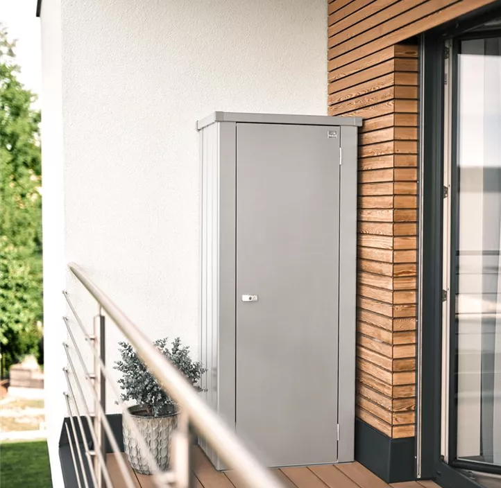 Terrassenschrank Julia Größe L, silber