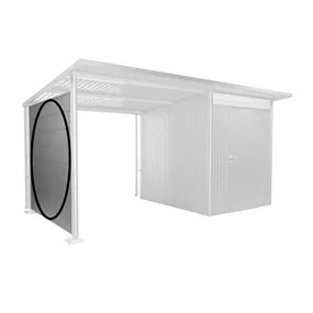 Seitenwand für Seitendach, silber