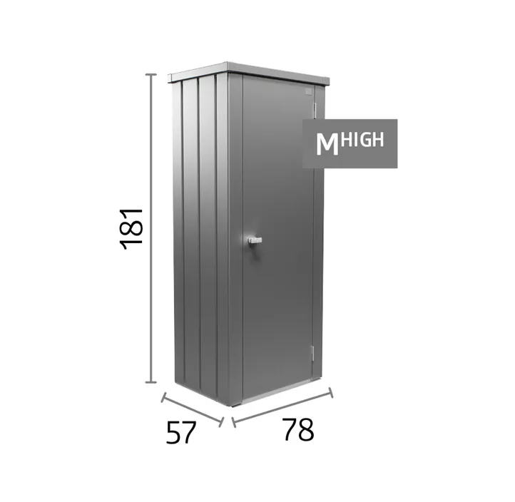 Terrassenschrank Julia Größe M HIGH, dunkelgrau