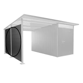 Seitenwand für Seitendach, dunkelgrau