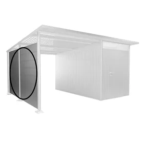 Seitenwand für Seitendach, silber