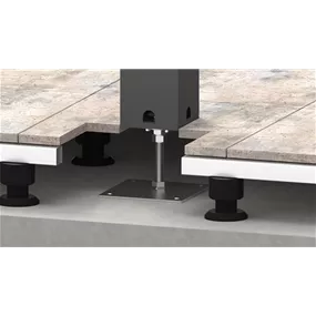 Höhenverstellbare Grundplatte zu Pergola dunkelgrau