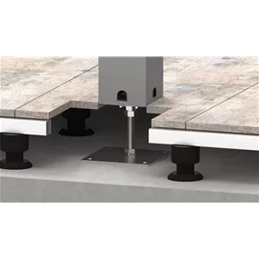 Höhenverstellbare Grundplatte zu Pergola quarzgrau