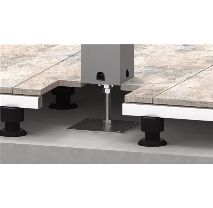 Höhenverstellbare Grundplatte zu Pergola quarzgrau