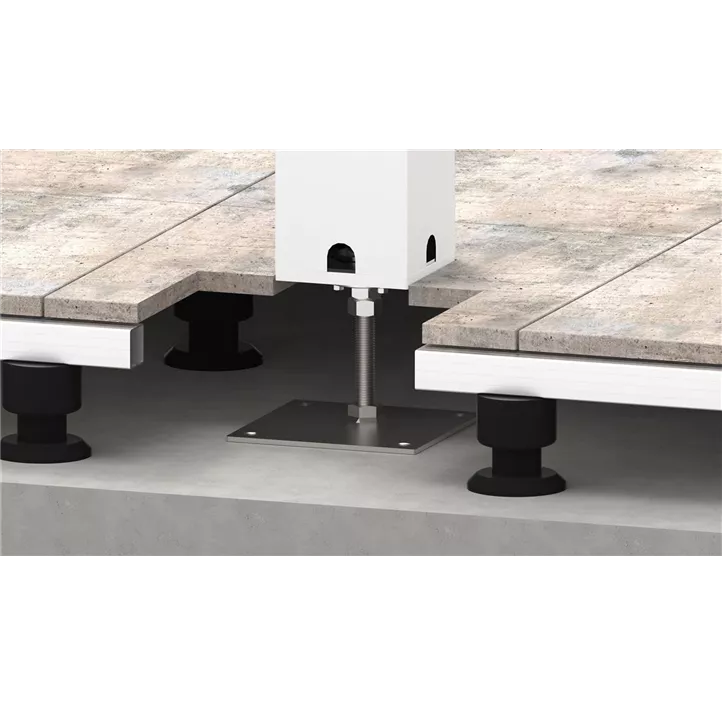 Höhenverstellbare Grundplatte zu Pergola weiß