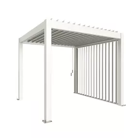 Lamellenseitenwand mit Abschlussblende, weiß