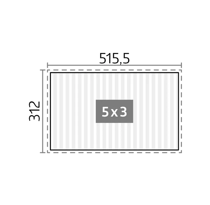Pergola 5 x 3, quarzgrau-silber-metallic