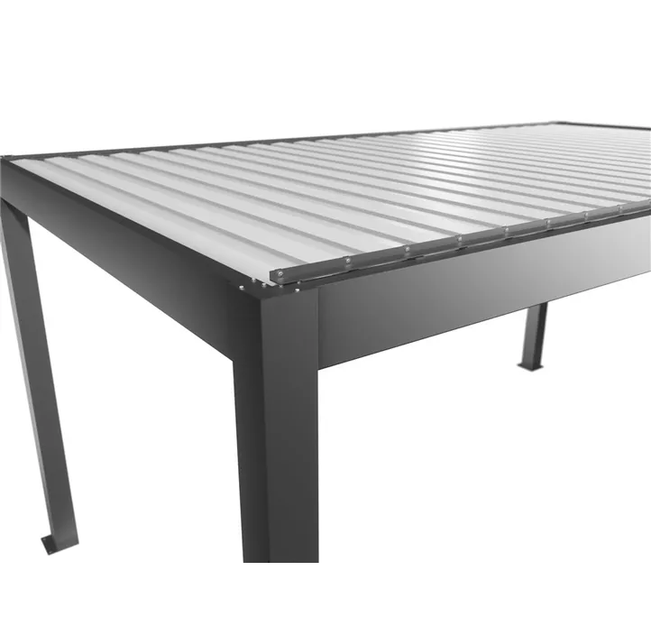 Pergola 5 x 3, quarzgrau-metallic-weiss