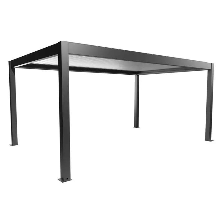 Pergola 5,5 x 3,5 , dunkelgrau-silber-metallic