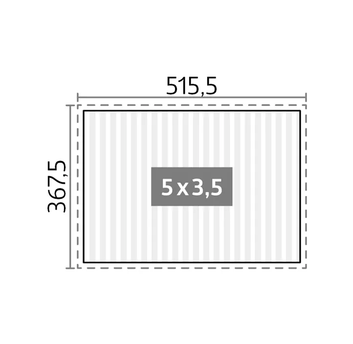 Pergola 5 x 3,5 , quarzgrau-silber-metallic