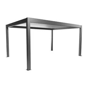 Pergola 5 x 3,5 , quarzgrau-silber-metallic